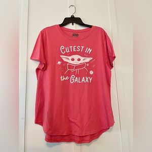 Yoda - Star Wars, women’s tee, size 3X, coral/pink tone